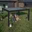 Ensemble de pergola d'extérieur en acier galvanisé 14 pi x 10 pi avec abat-jour et PowerPort Backyard Discovery Trenton