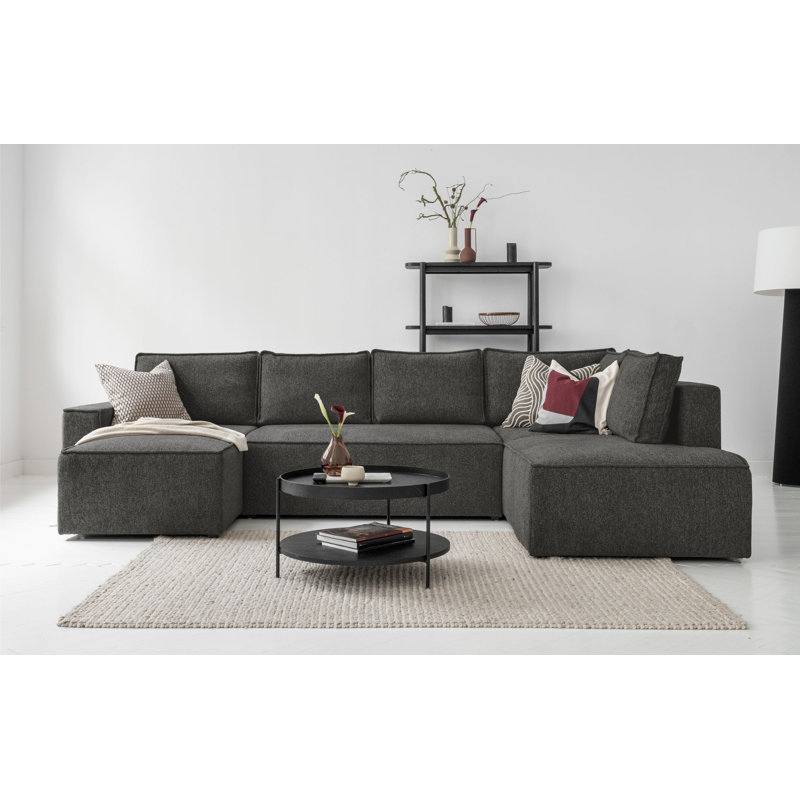 Brave Dave 8 Seater Corner Sofa , Dark Grey