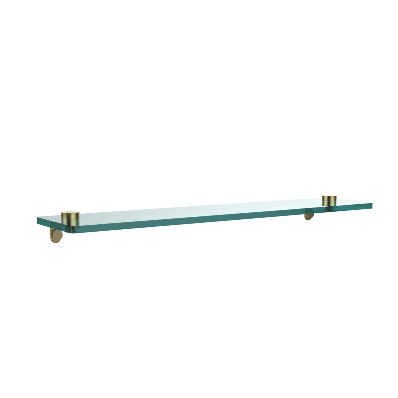 Gober Bracket Shelf, Satin Brass, 22"