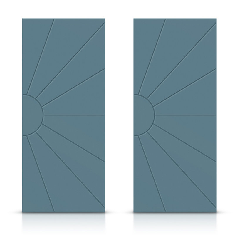 Portes de placard coulissantes à panneaux, Bleu dignité, 84 po x 84 po