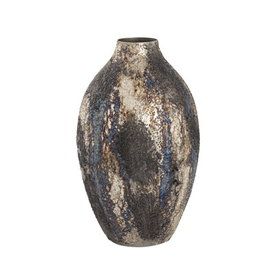 Vase Hughes - Petit argent oxydé