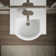 Veer™ Ceramic Pedestal Bathroom Sink with Overflow