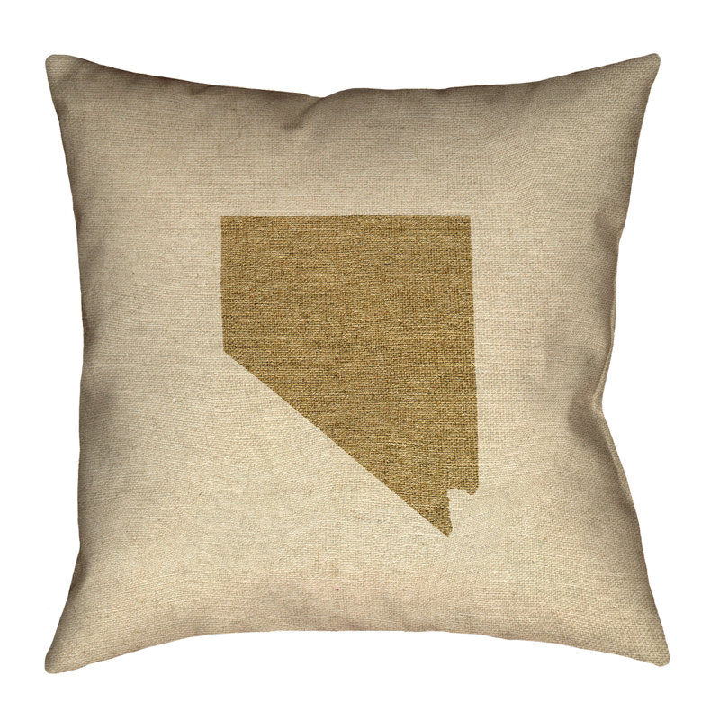 Housse de coussin / imprimé double face en imitation daim Katelyn Smith State, 16 po x 1 po, Nevada