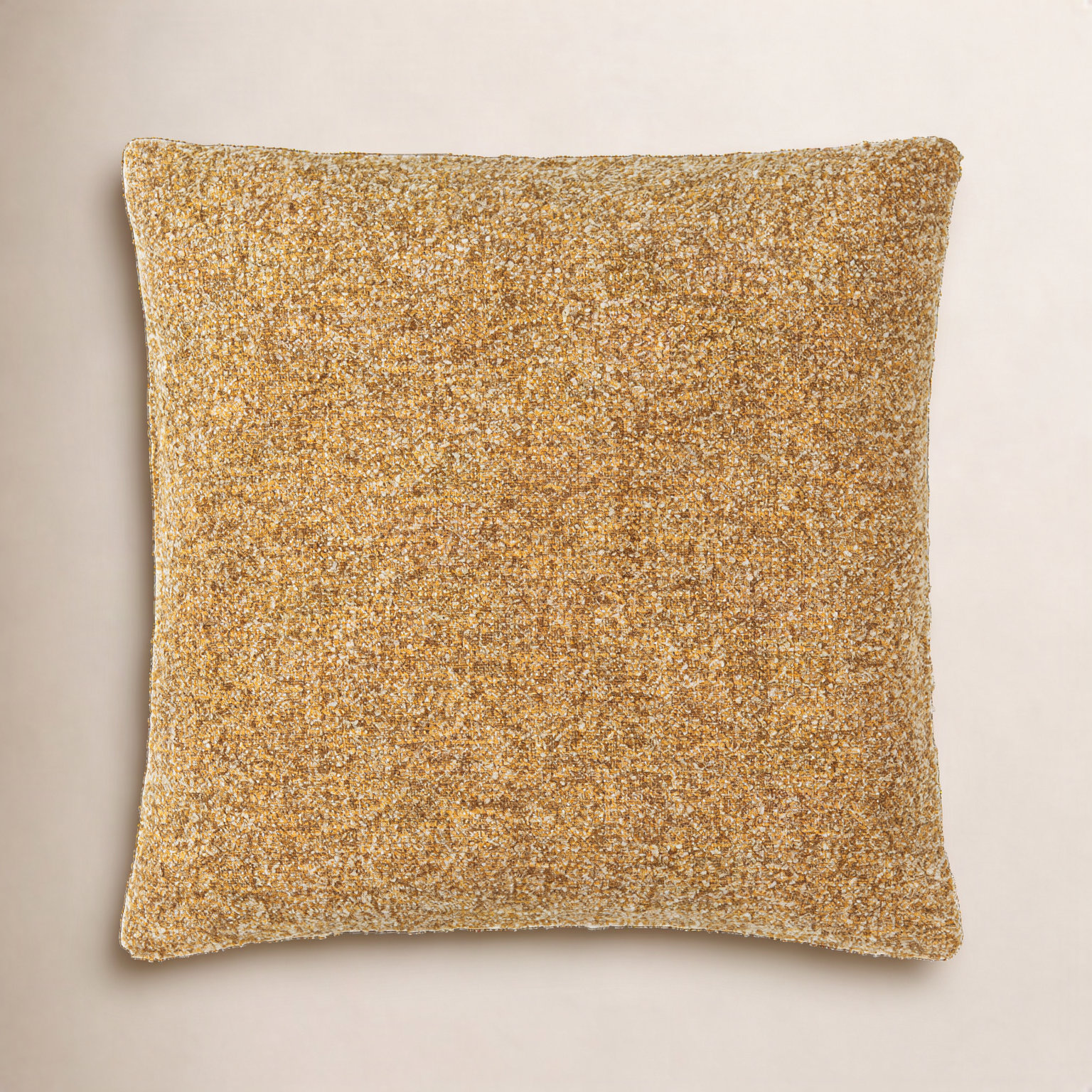 Bobby Pillow Cover, 22" x 22", Mustard, Down
