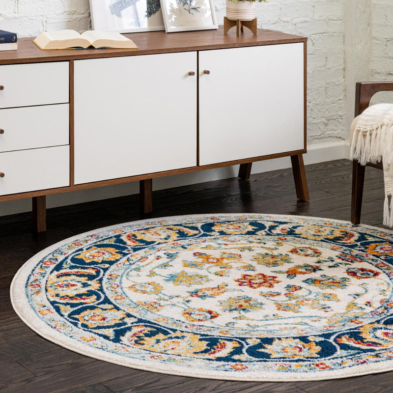 Arenas Oriental Indoor Rug, Round 7'