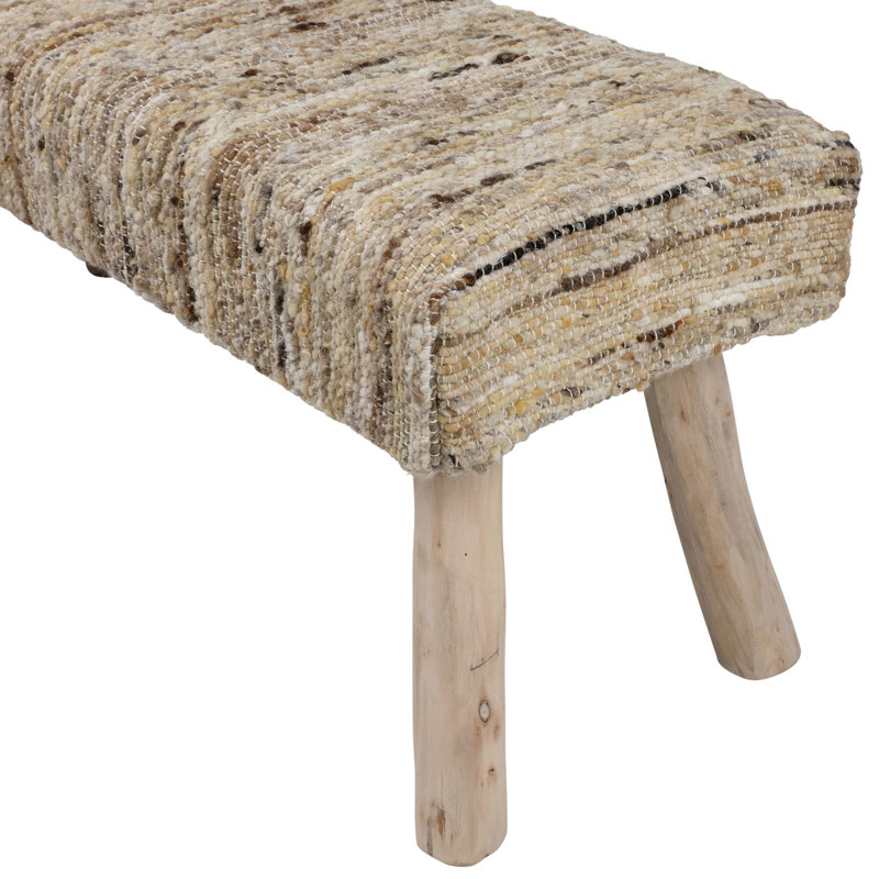 Fidel Wool Bench, Natural