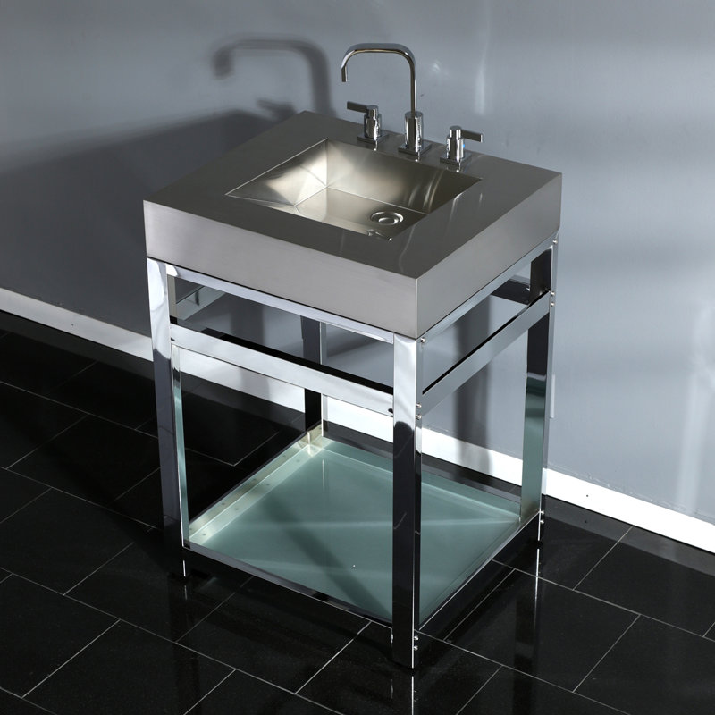 Fauceture 25" Single Bathroom Vanity Set, Polished Chrome