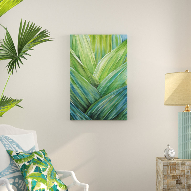 «Tropical Crop IV», peinture sur toile, H 36 po x l 24 po