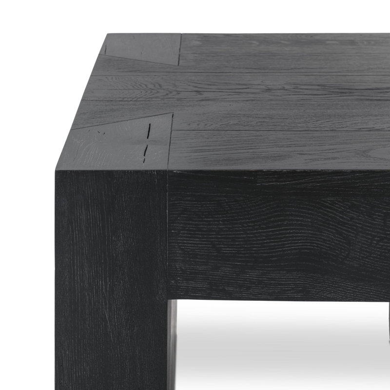 Meadow Black Solid Oak Rectangular End Table