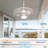 23" White Outdoor Ceiling Fan with Dimmable LED Light and Remote Patio Water Proof Fanlight 6-speed Reverisble DC Motor