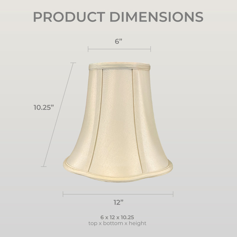 Lampe cloche festonnée House of Hampton®, Beige, H 10,25 po x l 12 po x P 12 po