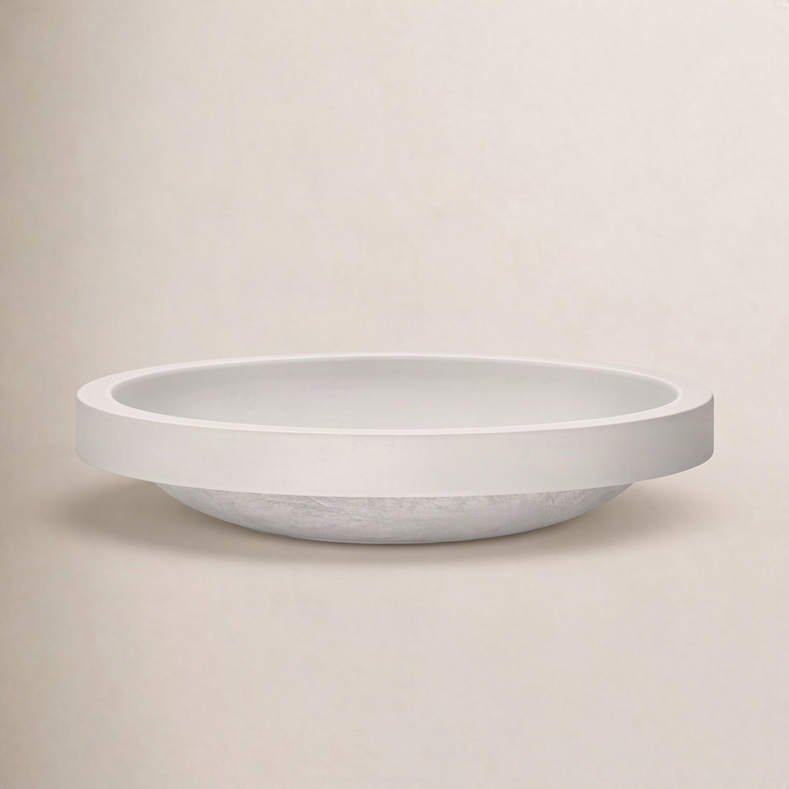 NativeStone Tolosa Oval Concrete Sink, Pearl