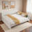 Upholstered Daybed With Usb And Slats Support-776893112