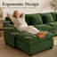 Oversized U Shape Chenille Modular Sectional, Deep Seat Corner Sofa, Cloud Couch-794152019