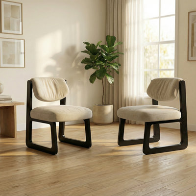 21'' Modern Upholstered Dining Chair with Adjustable Backrest, Solid Wood Frame (Black Finish), Comfortable Decorative Chair, Suitable for Dining Rooms or Home Offices, Available in Set of 2