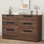Commode 6 tiroirs pour chambre à coucher, organisateur de commode moderne avec poignées intégrées-1213411732