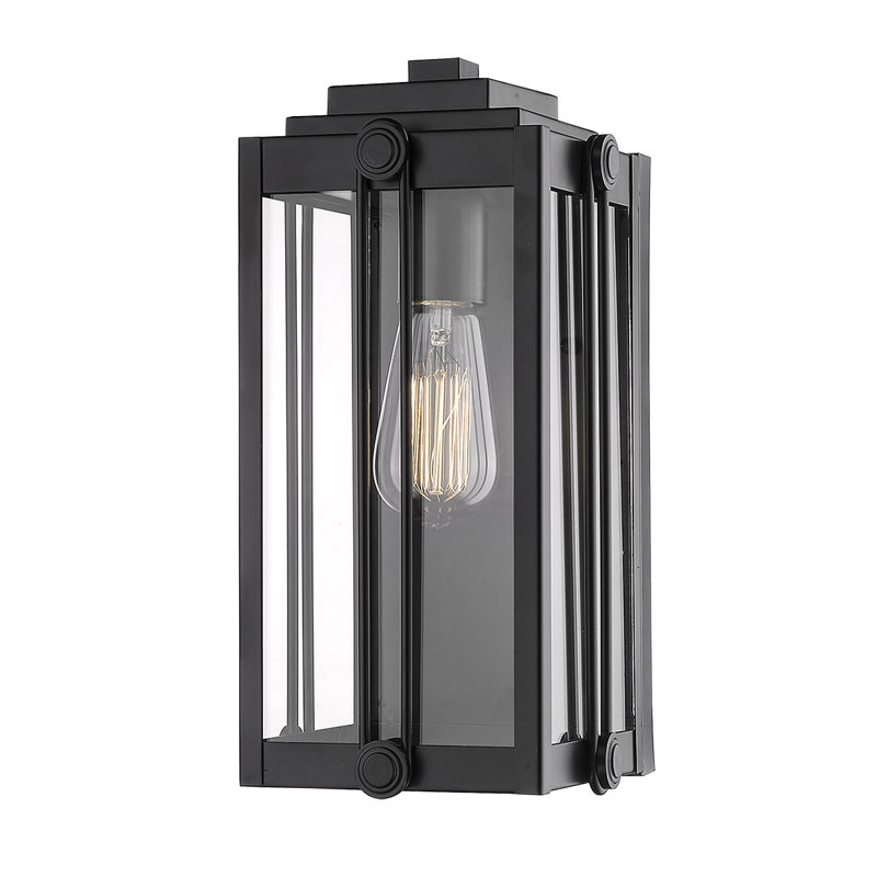 Luminaire d'extérieur à cloison Aritomo, Noir, H 13 po x l 7,5 po x P 6,5 po