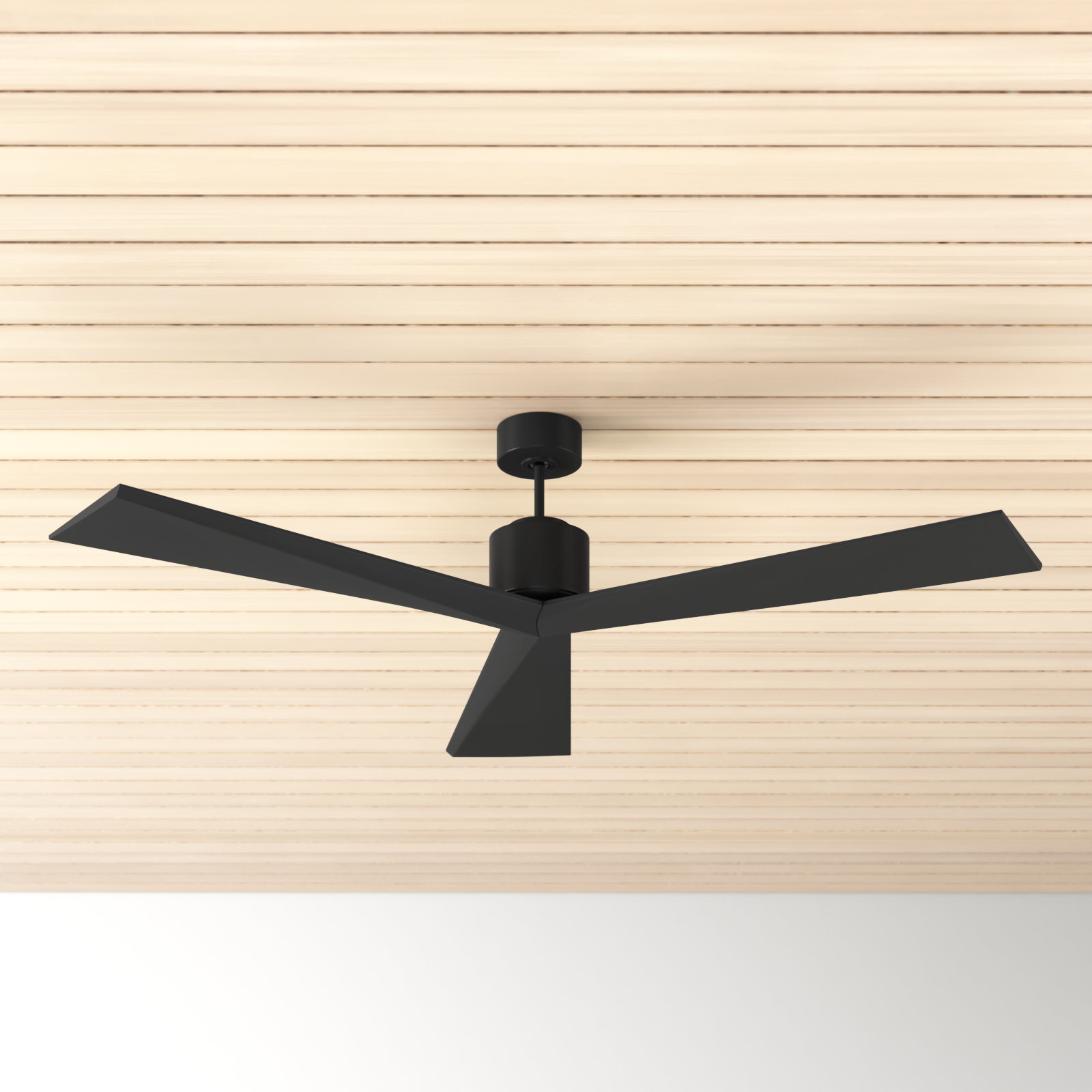 Mirage 60'' 3 Blade Ceiling Fan, Matte Black, 52"
