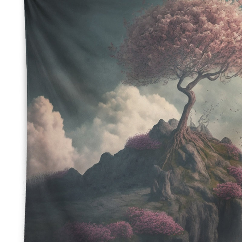 Tapisserie en polyester avec punaises, H 50 po x l 60 po