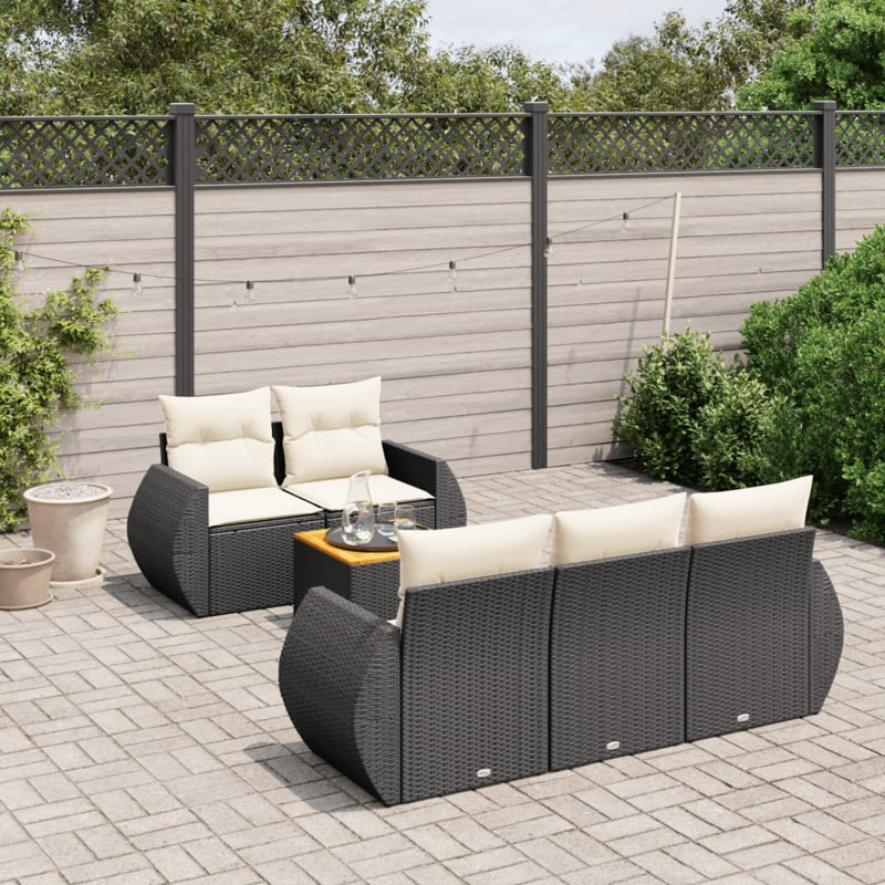 Vidaxl Garden Sofa Set Black