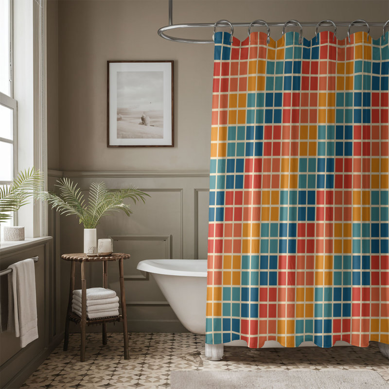 Rideaux de douche 1 pièce Classic Classic Tones, H 74 po x l 71 po
