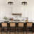 3-Light Seeded Glass Flush Mount Modern Farmhouse Ceiling Light