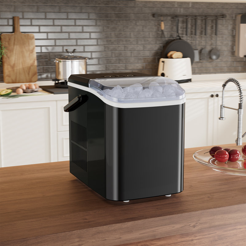 Smugdesk.com 26.5 Lb. Daily Production Bullet Clear Ice Portable Ice Maker, Black