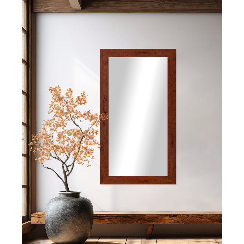 Miroir mural Gartha, Noyer foncé, 33 po x 64 po