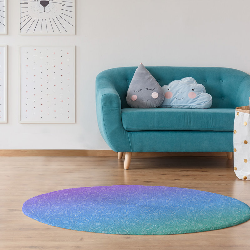 Chenille Indoor Rug, Round 5'