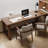 Tan Rectangular Solid Wood desk-949746962