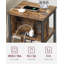 30cm W Metal Bedside Table