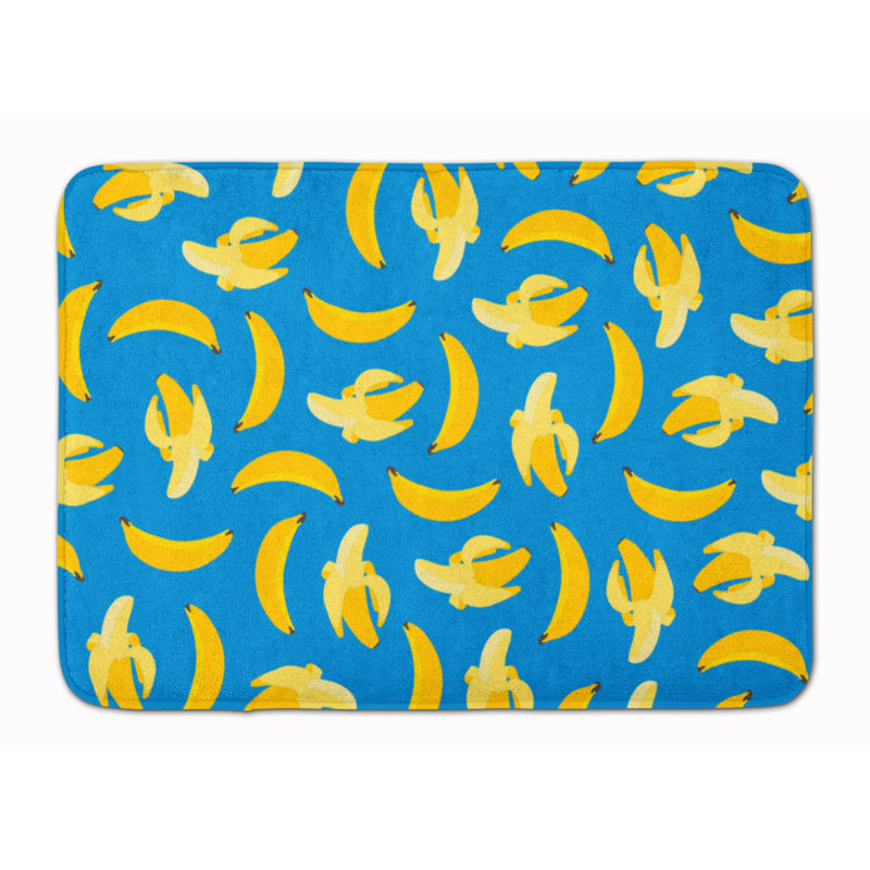Memory Foam Non-Slip Bath Rug, Blue