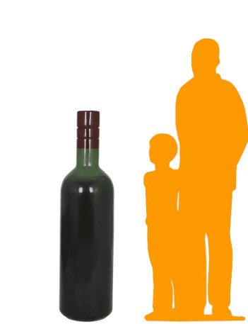 Hiroaki Wine Bottle Over Sized Statue