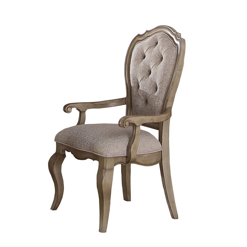 Chaise d'appoint rembourrée beige