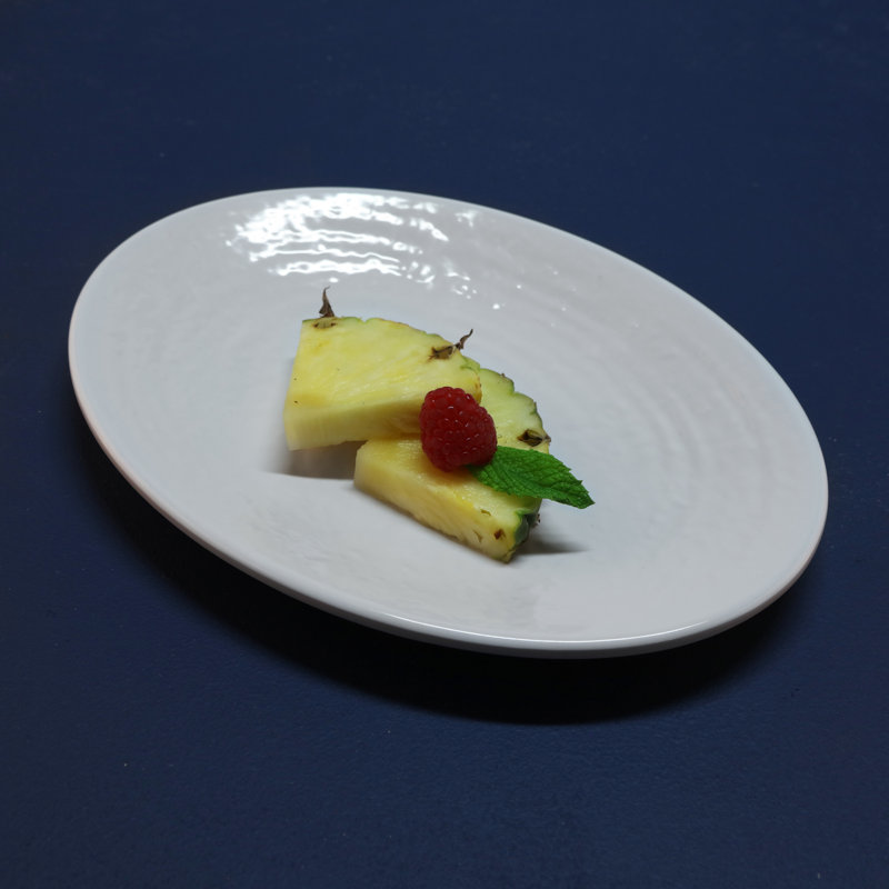 Elite Global Solutions Melamine Platter, White, 1" H x 10.25" W x 7.75" D