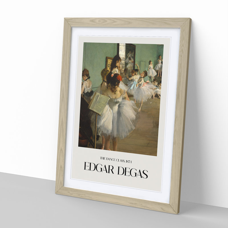 The Ballet Class Vol.2 by Edgar Degas - Picture Frame Painting, 36cm H x 27cm W x 2cm D, Oak Framed