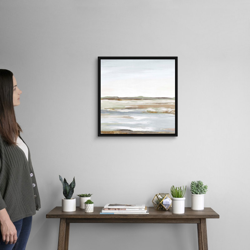 «Vastness I» par Eva Watts - reproduction d'art, H 22 po x l 22 po, Toile avec cadre photo, Noir