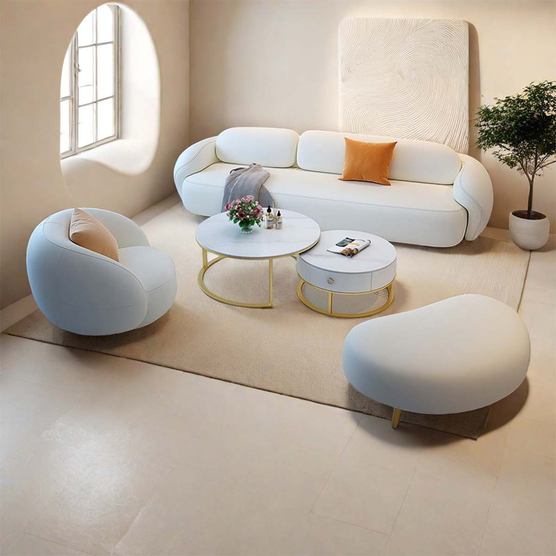 Ensemble de salon en similicuir 4 pièces Dejavion