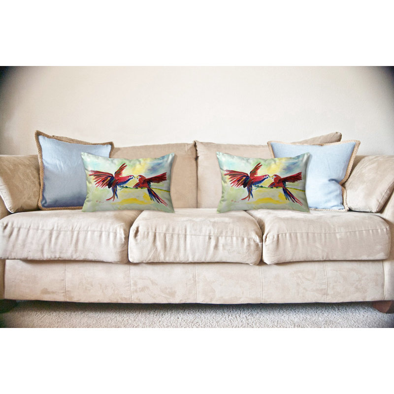 Coussin Parrot Gossip, 16 po x 20 po