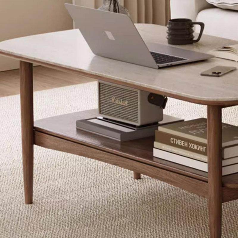 Table basse rétro au design minimaliste, 17.32" H x 47.24" L x 22.04" W