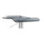 Tabouret pivotant à 360 ° - gris et métal avec assise en acrylique réglable
