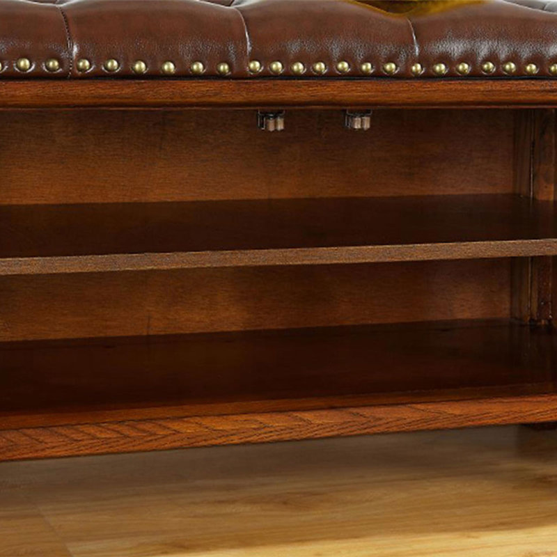 Banc rembourré brun, Brown