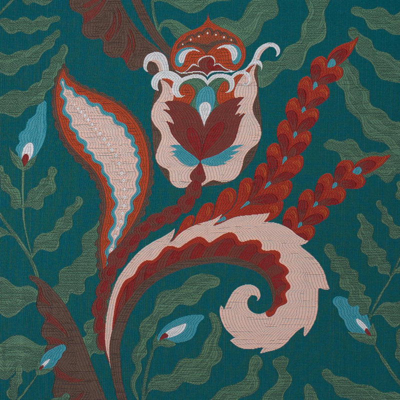 Schumacher X Laura Gonzalez Jaipur Fantaisie Fabric, Purple