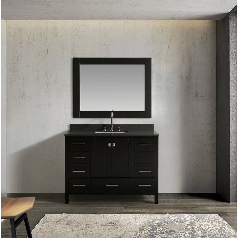 Ensemble de meuble-lavabo de salle de bain simple avec miroir 48 po Highland Creek