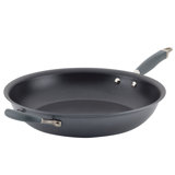 Anolon Advanced Home 14.5-Inch Open Skillet with Helper Handle, Moonstone