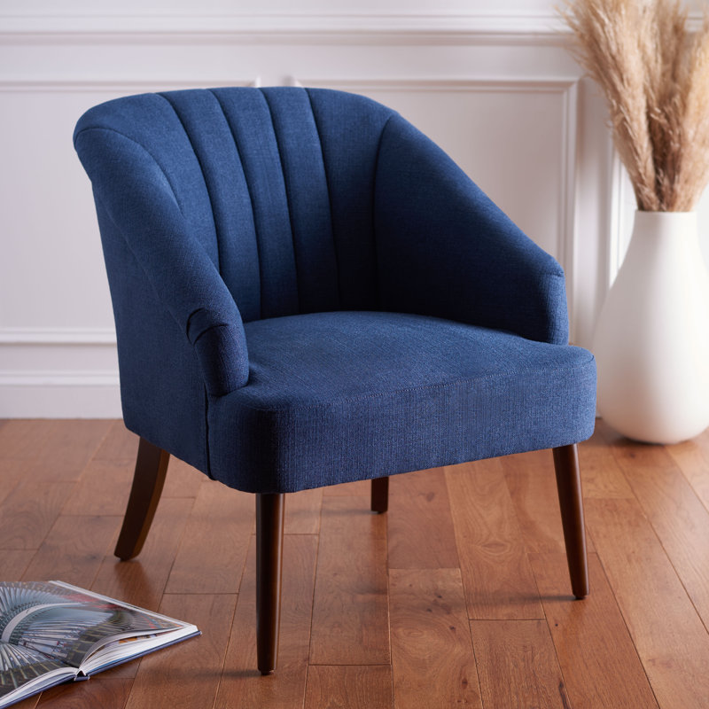 Fauteuil capitonné Helgeson, Marine