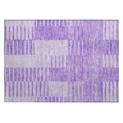 Lavonia Washable Striped Indoor / Outdoor Rug