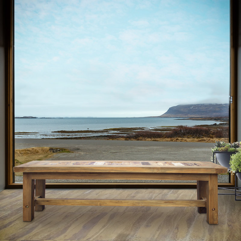 Recycled Teak Bench, Natural/Unfinished