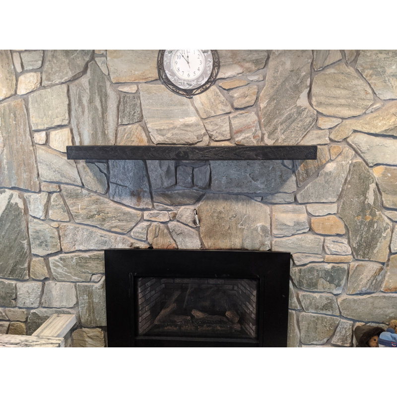 Anniek Fireplace Shelf Mantel, Dark Brown, 84"