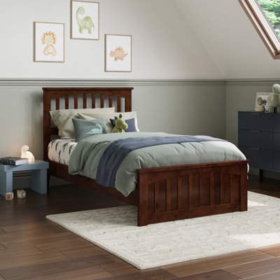 Aritra Solid Wood Low Profile Platform Bed with Matching Footboard